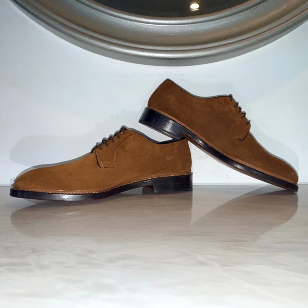 Oliver Sweeney Westleton Suede Derby Shoes Men’s US 10 Brown Suede Goodyear-Welt